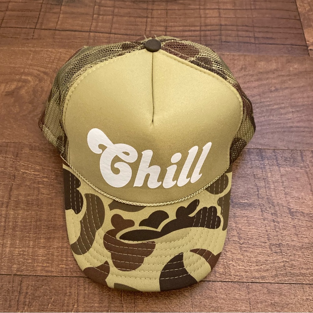 OTTO ‘ Chill’ Camo Trucker Hat SnapBack Camouflage EUC